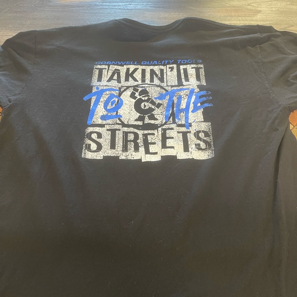 Tultex Black and Blue Graphic Tee